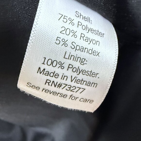 Nine West Womens Blazer Size Medium Black Stretch Ponte Knit Career Jacket - Picture 8 of 9